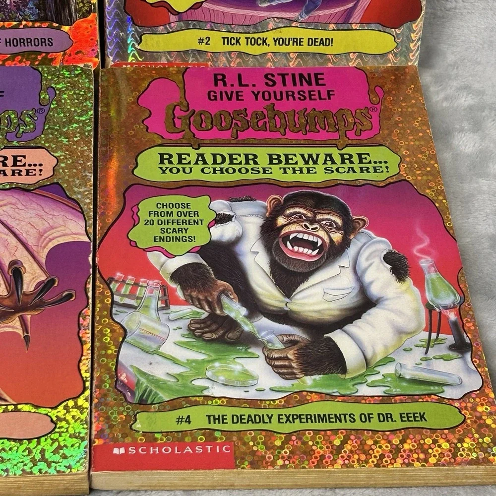 Give Yourself Goosebumps Book Lot Vol 1–4 R.L. Stine 1st Editions Vol 2 & 4‎